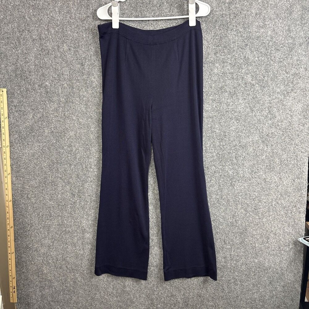 Misook Dress Knit Pants Womens Size S Blue Pull On Wide Leg